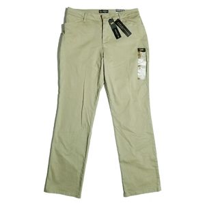 Lee Womens Relaxed Fit All Day Straight Leg Mid Rise Pant Flax Size 8 Medium NWT